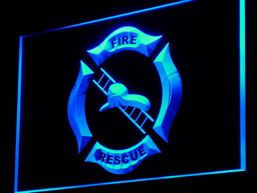 Firefighter Helmet Ladder Fire NEW Light Sign